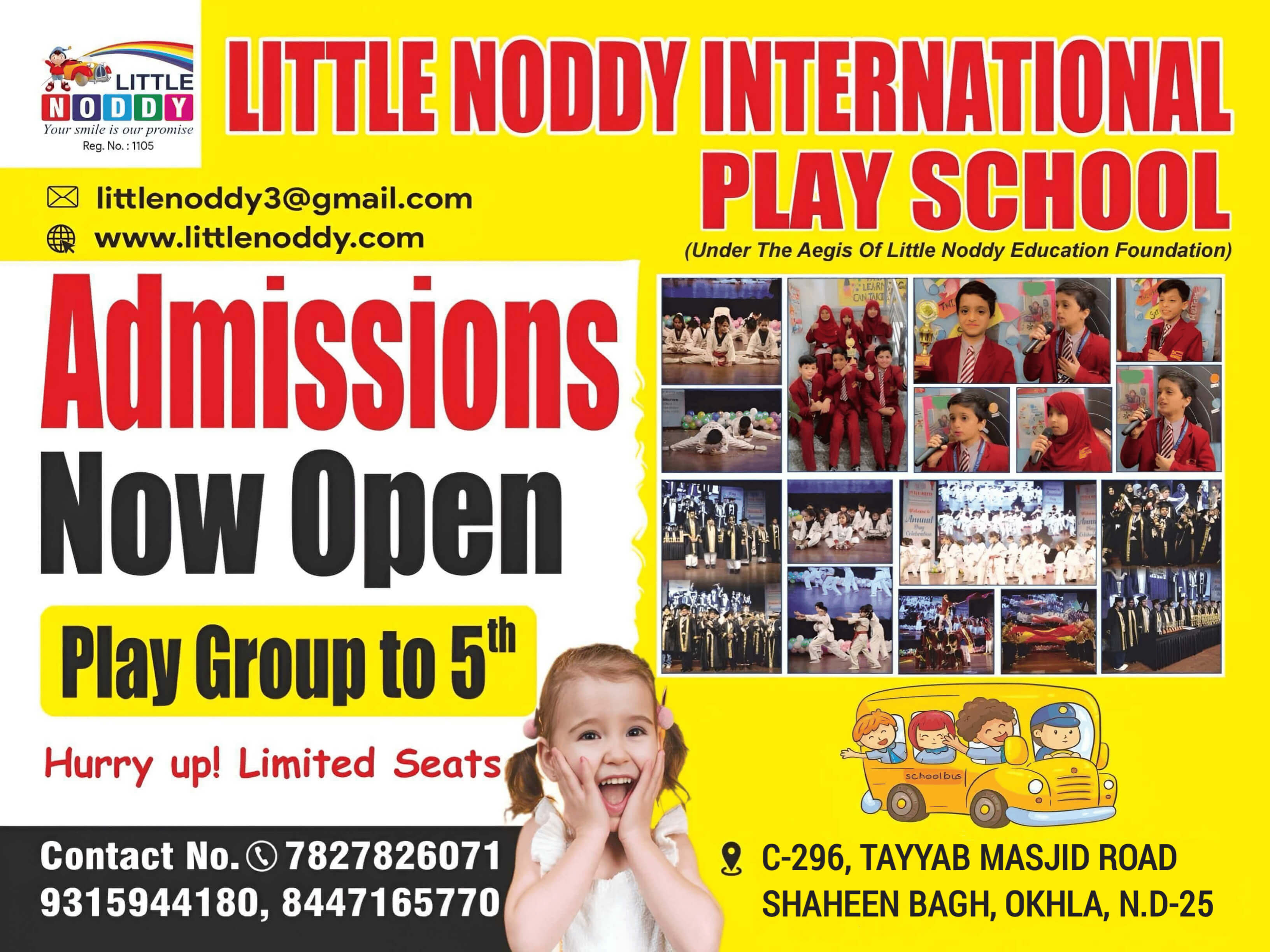 Admissions Open Play Group to 5th